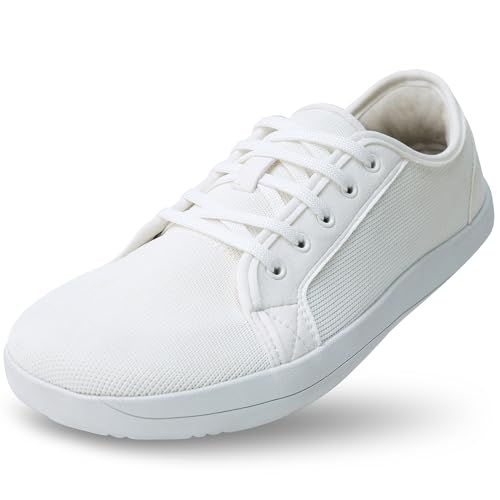 ZVC Barefoot Shoes Men Wide Toe Box Shoes Knitted Zero Drop Sole Sneakers for Mens Minimalist Footwear