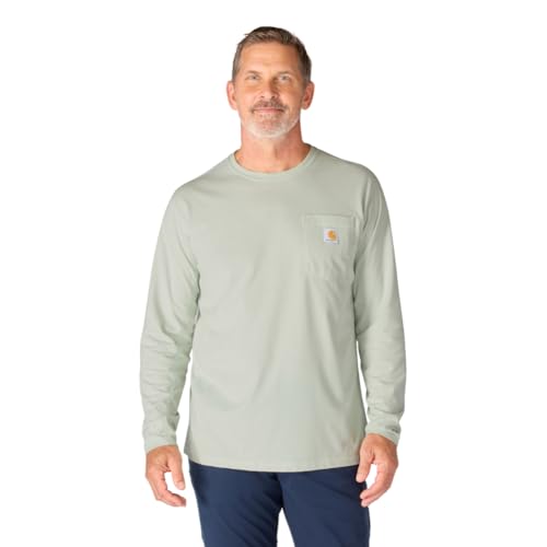 Image of Carhartt Men's Force Relaxed Fit Midweight Long-Sleeve Pocket T-Shirt