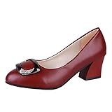 La mejor calidad y cómodos: zapatos de salón de boda con punta redonda y cierre para mujer; fácil de poner y quitar; Plataforma antideslizante Ligera, de alta resistencia, buena flexibilidad, con un acabado ligeramente acolchado para un diseño cómodo y ecológico durante todo el día.