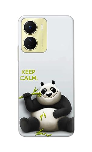 Image of PRINTFIDAA� Printed Hard Back Cover Case for Vivo Y16 Back Cover (Cartoon Panda) -2808