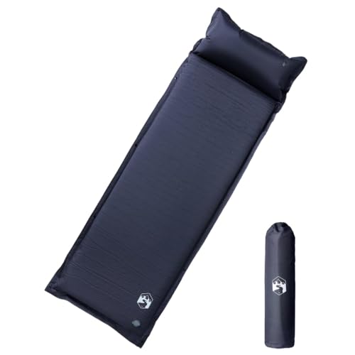 Homgoday Colchón de camping autoinflable con almohada integrada gris, colchón para cama, colchón para sofá cama marco w1