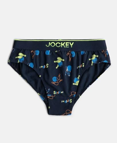 Image of Jockey PB04 Boy's Super Combed Cotton Elastane Stretch Printed Brief with Ultrasoft Waistband (Pack of 2)