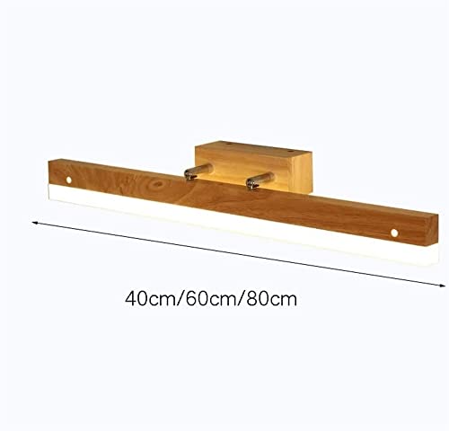 Lámpara LED de baño de madera WQHPLMD aplique espejo tocador moderno 2