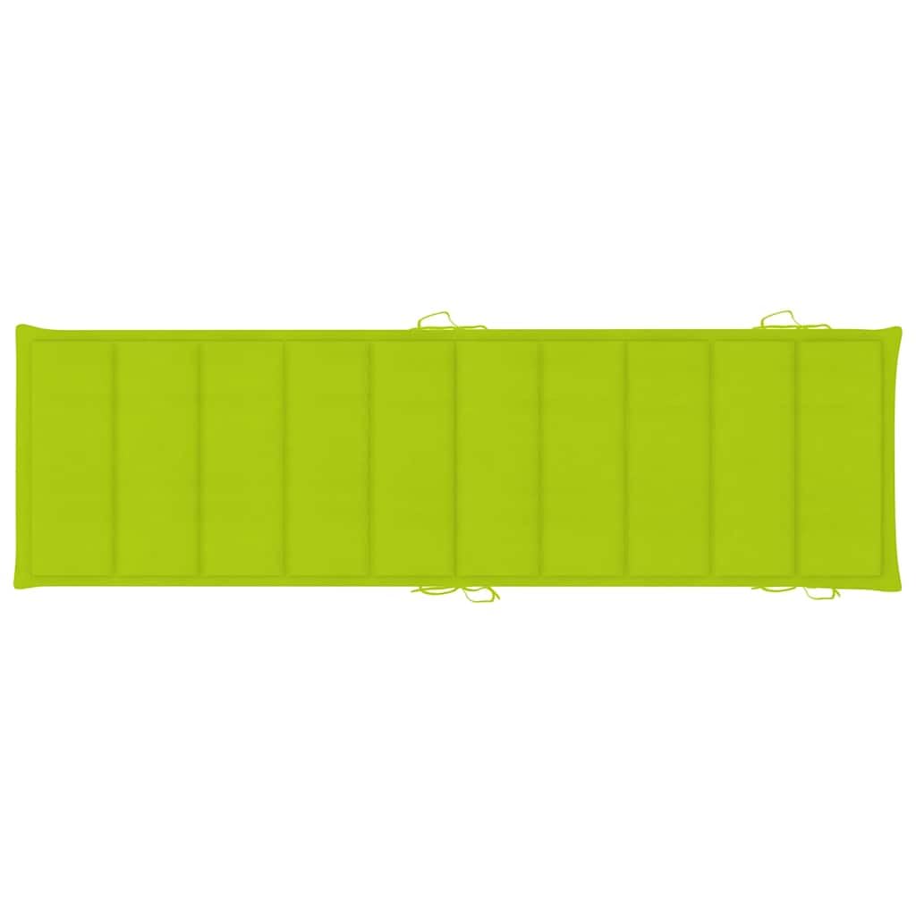 vidaXL Tumbonas 2 Unidades con Mesa y Cojines Madera Maciza de Acacia