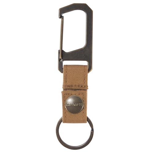 Carhartt 700D Nylon Duck Durable Key Keeper Belt Loop Key Ring Holder with Self-Locking Metal Gate Clip for Car/Home Keys