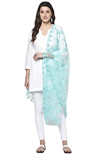 Women's Nylon Net Embroidered Dupatta