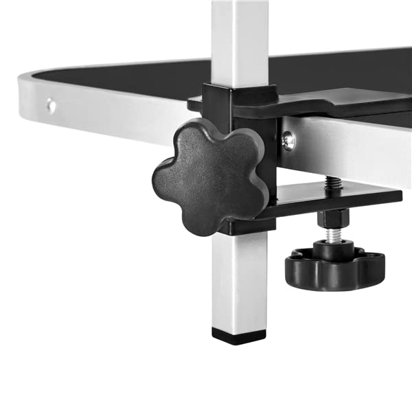 Abician Table de Toilettage Pliante pour Gros Chien Hauteur Réglable 113,5 × 61 × 76 cm Charge Maximale 120 kg Noir