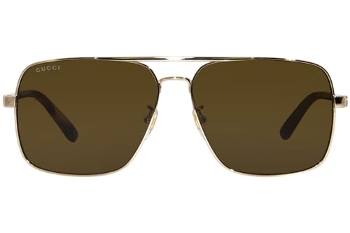 Gucci GG1289S 002 Gold/Brown Square 62mm Men's Sunglasses2