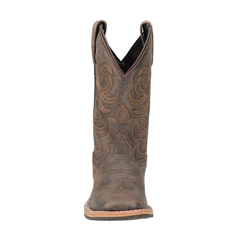 Smoky Mountain Boots Girls Kids Leroy Western Boots, Chocolate, 6.5 Big4