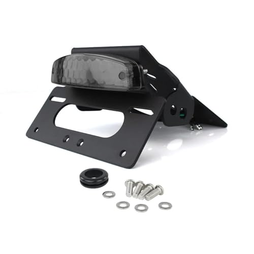 BTCTLPLMKK スズキ GSX-8S 2023 2024 2025 GSX-8R 2024-2025 用 バイク用テールライト ナンバープレートホルダー フェンダーエリミネーター バイク用 ナンバープレートステー(Smoke)