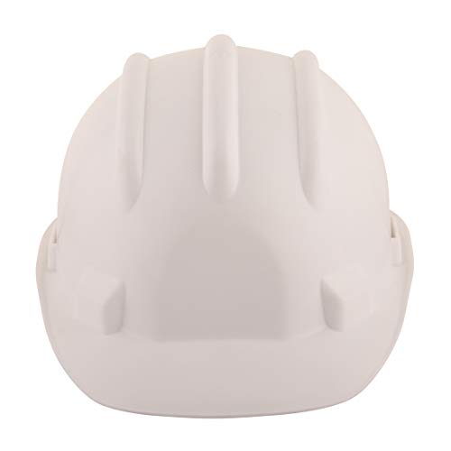 KARAM PN521 Safety Helmet for Men Construction Helmet | Ratchet Type Adjustment with Adjustable Chin Strap | Work Helmet with Side Slot for Attachment | is:2925:1984 Certified | White