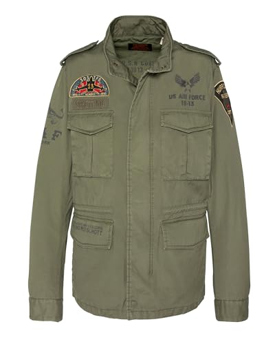 UNI Schott NYC Darden-Kaki-XL Giacca, Verde, Uomo