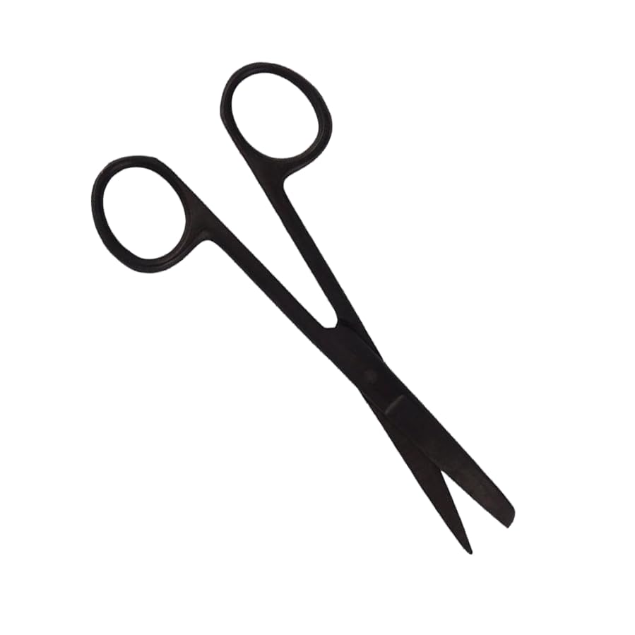 Set de ciseaux d'infirmière "Noir mat" - Ciseaux à bandages - Accessoires infirmiers - Ciseaux de premiers secours - Ciseaux médicaux - Kocher - Cadeau pour infirmière