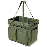 キャンプバッグ 大容量 折りたたみ式 多機能ハンドバッグ 屋外用工具収納ボックス ArcticDeer アウトドア レジャー 防滴 BBQ キャンプ用品 ハンドバッグ (35*25*32CM,アーミーグリーン)