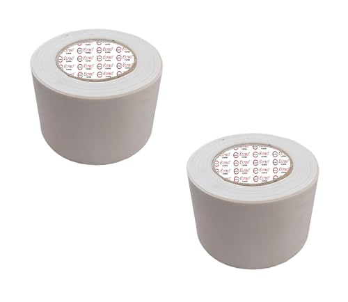 Image of EURO PVC Self Adhesive Monsoon Tape For Air Conditioner AC Insulation Tape Water Prof Heavy Duty 20 Meters Length, 48MM Width - White Colour - (Pack of - 02)
