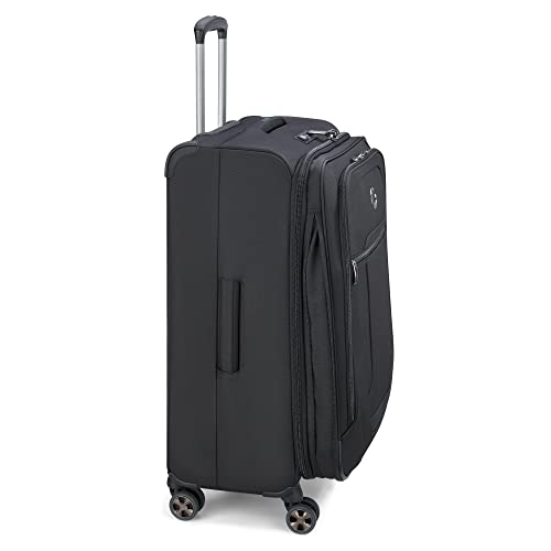 Image of DELSEY PARIS Helium DLX Softside Expandable Luggage with Spinner Wheels, Black, 3 Piece Set (20 /25 /29)
