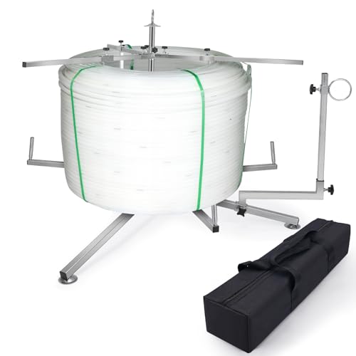 Avvolgitubo regolabile per tubo di riscaldamento a pavimento, 600 m, altezza 75 – 100 cm, max. 200 kg, avvolgitore per cavi, avvolgitore per tubo PEX PERT con custodia, 3 bracci