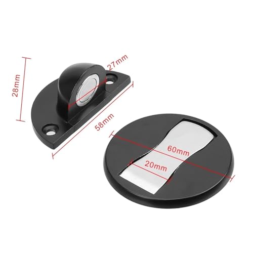 Butée de porte magnétique cachée avec attrape-sol en acier inoxydable 304 or