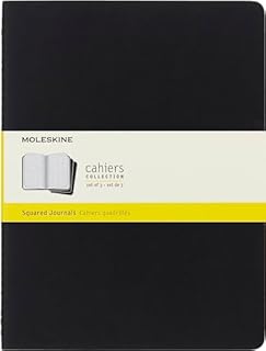 Moleskine S04916 Cahier Notebook- Set of 3- Plain- Pocket- Black, (QP313)