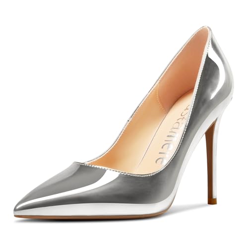 Image of Castamere Womens High Heels Pointed-Toe Slip-on Stilettos Pumps 4Inch Heel Shoes