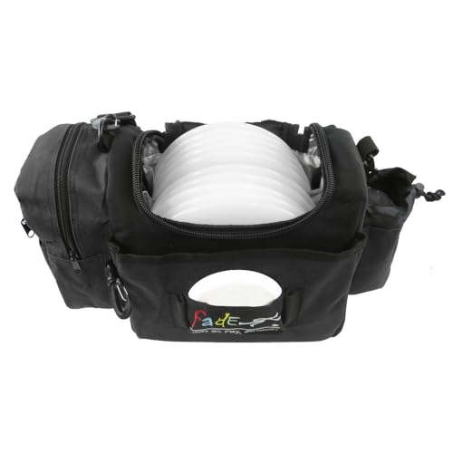 Mint Discs Fade Gear Crunch Box Disc Golf Bag | Starter Bag with 12+ Disc Capacity | Includes Fade Gear WeatherGuard Harness, BLACK