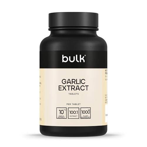 Bulk Extracto de Ajo en Comprimidos de 400 mg, 1000 mg, Suplemento de ajo de gran potencia sin olor, 270 Tabletas, 270 Dosis