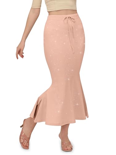 Image of Mehrang Stretchable Shimmer Saree Shapewear Petticoat for Women, Skirts for Women,Shape Wear Dress for Saree