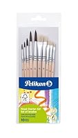 Pelikan 700405 Pinsel Starter-Set mit 5 Haar- und 5 Borstenpinseln