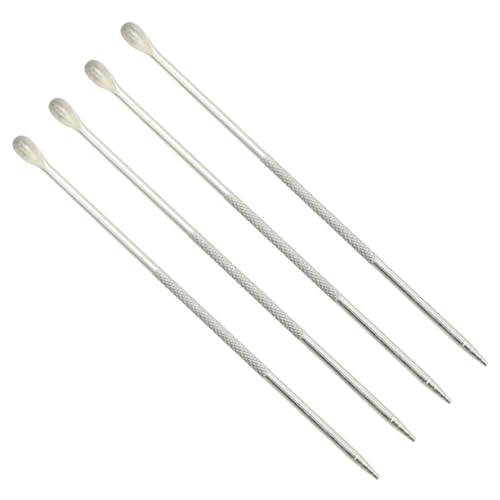 Milisten Set de 4 Bolígrafos de Acero Inoxidable para Tallar Café y Decoración Capuchino, Herramientas y Amantes del Café