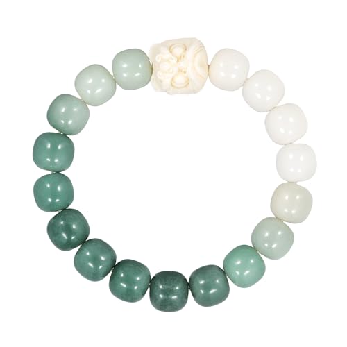 XIHIRCD Positive Energy Bracelet, Stone Bracelets With Cute Gradient Green Lion Yoga Beaded Bracelet...