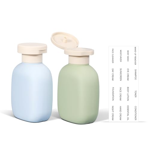 ASEVAT 3.4oz Travel Bottle with Flip Cap, Leak Proof Squeeze Bottles, Refillable Plastic Travel Containers for Creams, Lotion, Foundation, Shampoo, Conditioner