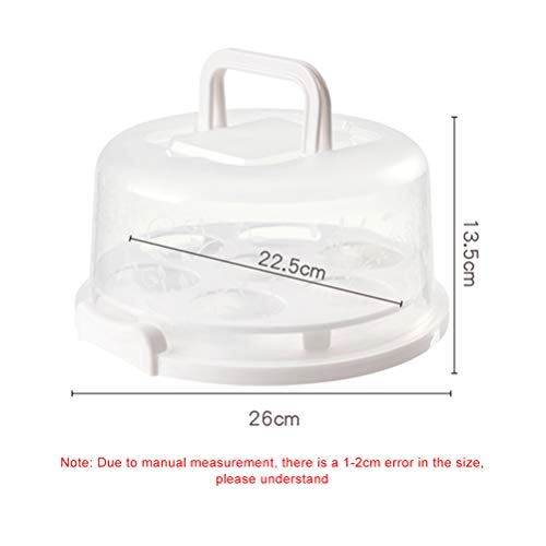 Sahgsa Transparent Cake Box, Round Cake Butler, Cake Container, Plastic Cake Cover, Cake Container with Handle - Image 2