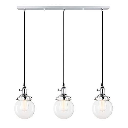 Lustre suspendu plafonnier luminaire 3 lumières E27 style vintage industriel loft