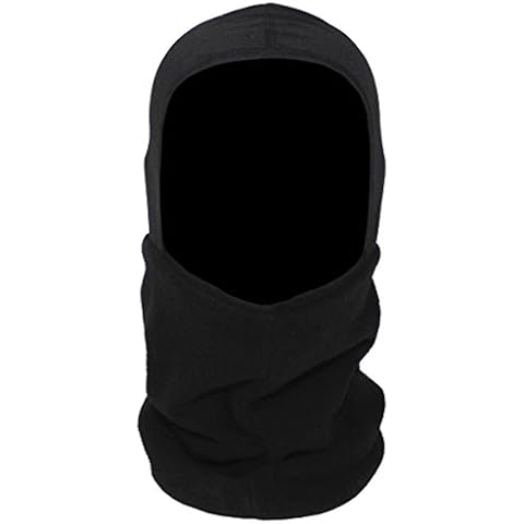 MFH Black Fleece Scarf with Head Section Cover
