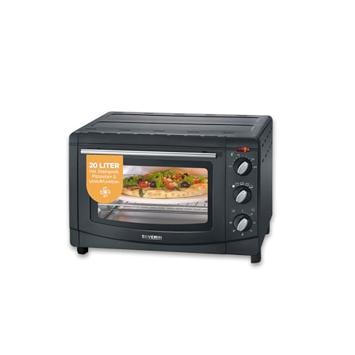 SEVERIN Back- und Toastofen mit Umluftfunktion, Mini Backofen mit...