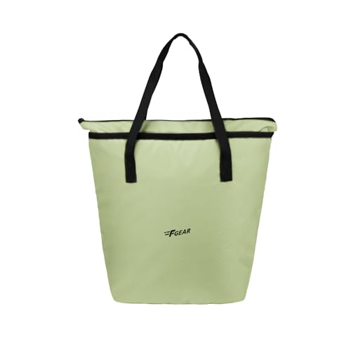 Image of F Gear Flex Quite Green Tote Bag for Women|Handbag with 1 Spacious Compartment & Inside 2 Pockets|Zip Closure, Premium Finish|Lightweight & Durable|Shopping, Stylish Office, Travel, College Tote