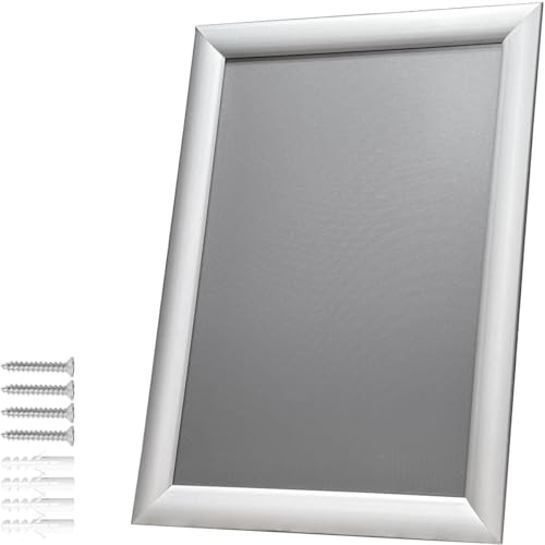 Albyco Marco de fotos – Marco clip – A4 formato – Marco 21 x 30 cm – Grosor del marco 25 mm Aluminio   Marco de aluminio