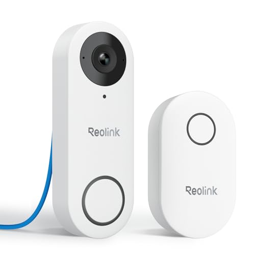 REOLINK 2K Video Doorbell PoE Camera with Chime, 3:4 Head-to-Toe View, 2-Way Talk, Person/Package Detection, Outdoor Waterproof, Smart Alerts, Supports NVR White