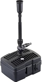 PondHero All in One Pond Pump and Filter 1000 | Includes Pump, Filter and UVC | 1000LPH | 13W UVC (2000LPH 11W UVC Easy Maintenance), Black