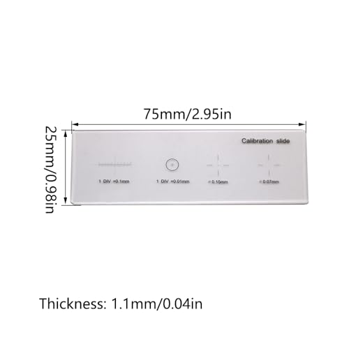 TopHomer 0.01mm Microscope Slides Reticle Calibration Ruler Microscope Stage Micrometer for Calibration of Microscopes and Measuring Specimens