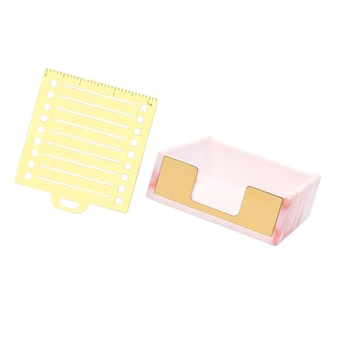 Porte-note collant rose avec dévidoir et rangement de bureau