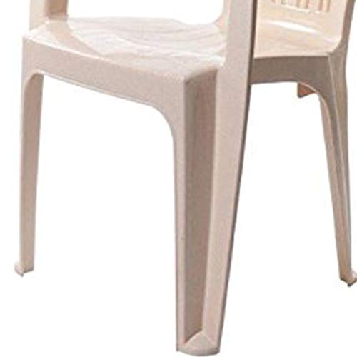 Image of CELLO Comrade Set of 6 Chairs (Beige) | Strong and Durable | Easy to Clean | Chair for Living Room, Bed Room, Kitchen, Office Room, Outdoor | 3 Years Warranty