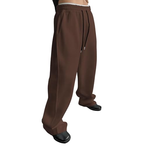 Pantalon décontracté homme jambe droite ample vêtement confort 2026