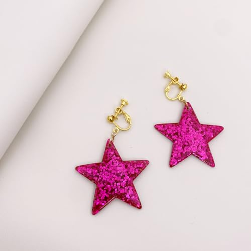 Aretes clip on estrella rosa MOKAVIKY 25 miniatura 6