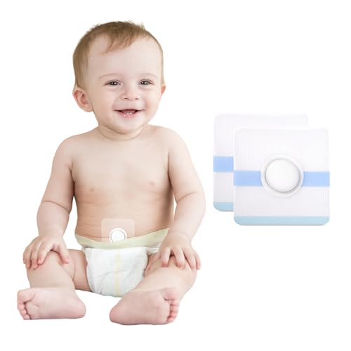 Image of Baby Belly Navel Patches(15 Pieces), Hernia Patch,Belly Button Shaper with Waterproof Cotton Pads,Umbilical Hernia Belt Baby,Baby Belly Button wrap 8×8cm