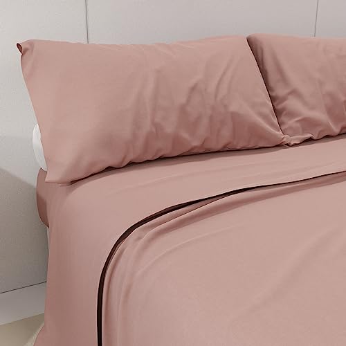 PETTI Artigiani Italiani - Percale Flat Sheet Double Bed Cotton Percale Double Bedding Set Powder Bedding 100% Made in Italy - Image 3
