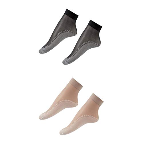 yotijar 20 Pares de Meias Femininas Chinlon de Seda de Verão Meias Finas Transparentes Antiderrapant