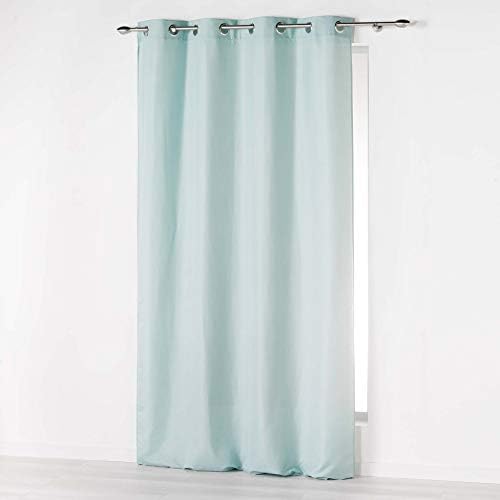 Douceur d'Intérieur Absolu Microfibre Curtain with Eyelets, Plain, Polyester, polyester, Light Pink, 140 cm x 260 cm