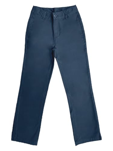 Bienzoe Boys Cotton Adjustable Waist School Uniform Pants