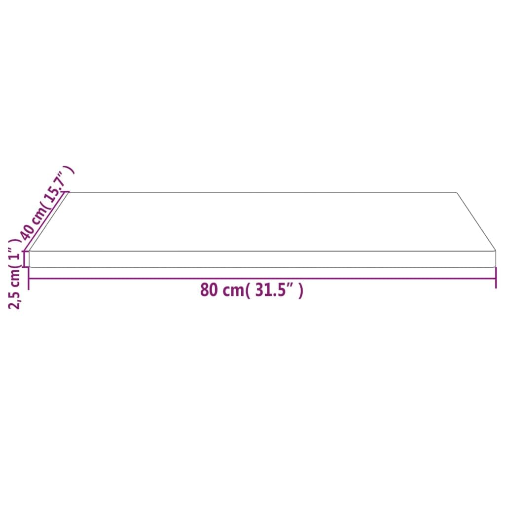 Tablero de Mesa Rectangular Madera Tablero Escritorio tablones de Madera Tablero de Mesa Maciza Pino 80x40x2,5 cm